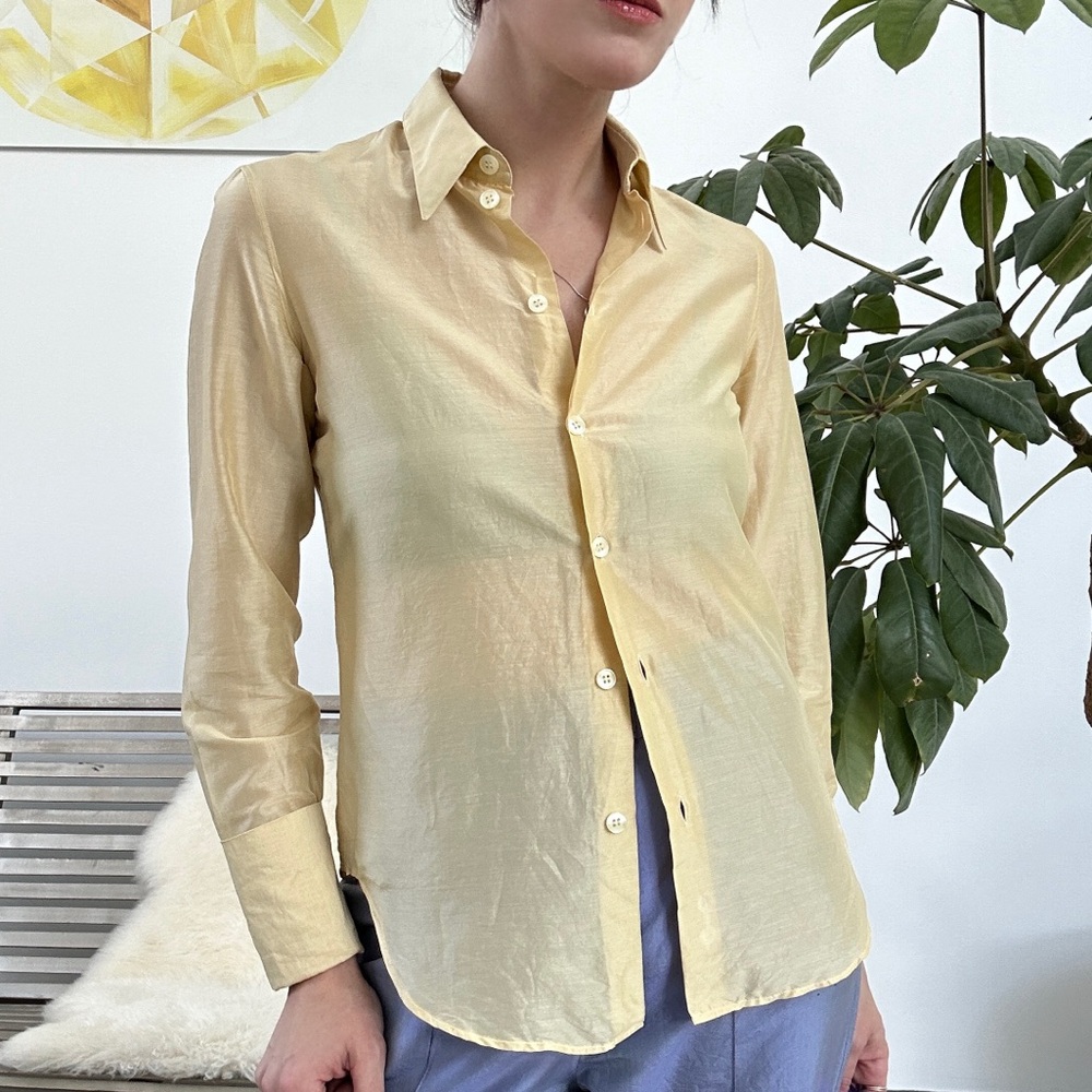 Helmut Lang 90’s Vintage Featherweight Pastel Silk/Cotton Shirt